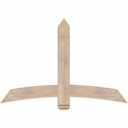 Ekena Millwork Bellingham Smooth Timber Gable Bracket, Douglas Fir, 60"W x 40"H x 5 1/2"D x 5 1/2"F, 16/12 Pitch GBW060X40X0606BEL00SDF